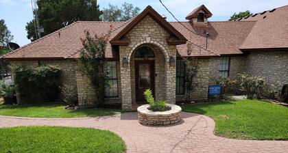 Stone House with patio, hot tub-less than 50 yards to the water.