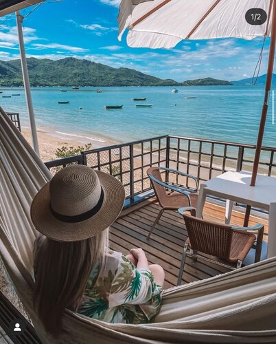 Seafront house for up to 12 people