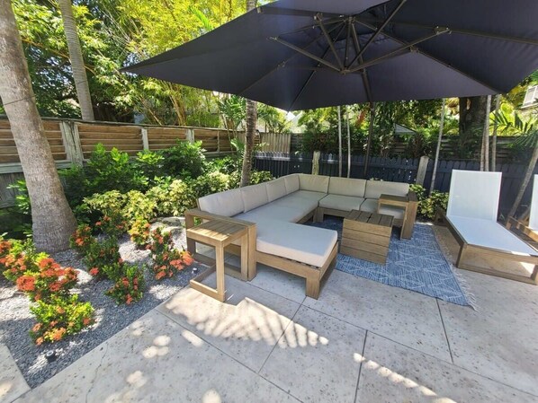 Terrace/patio - Historic Old Town Two Duval Street Suites w heated pool (Key West)
