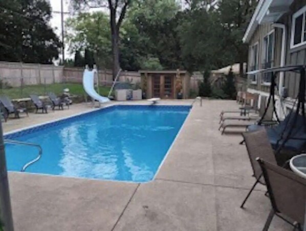 Outdoor pool, a heated pool