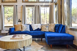 Smart TV, fireplace, stereo