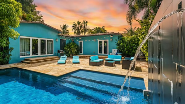 A heated pool