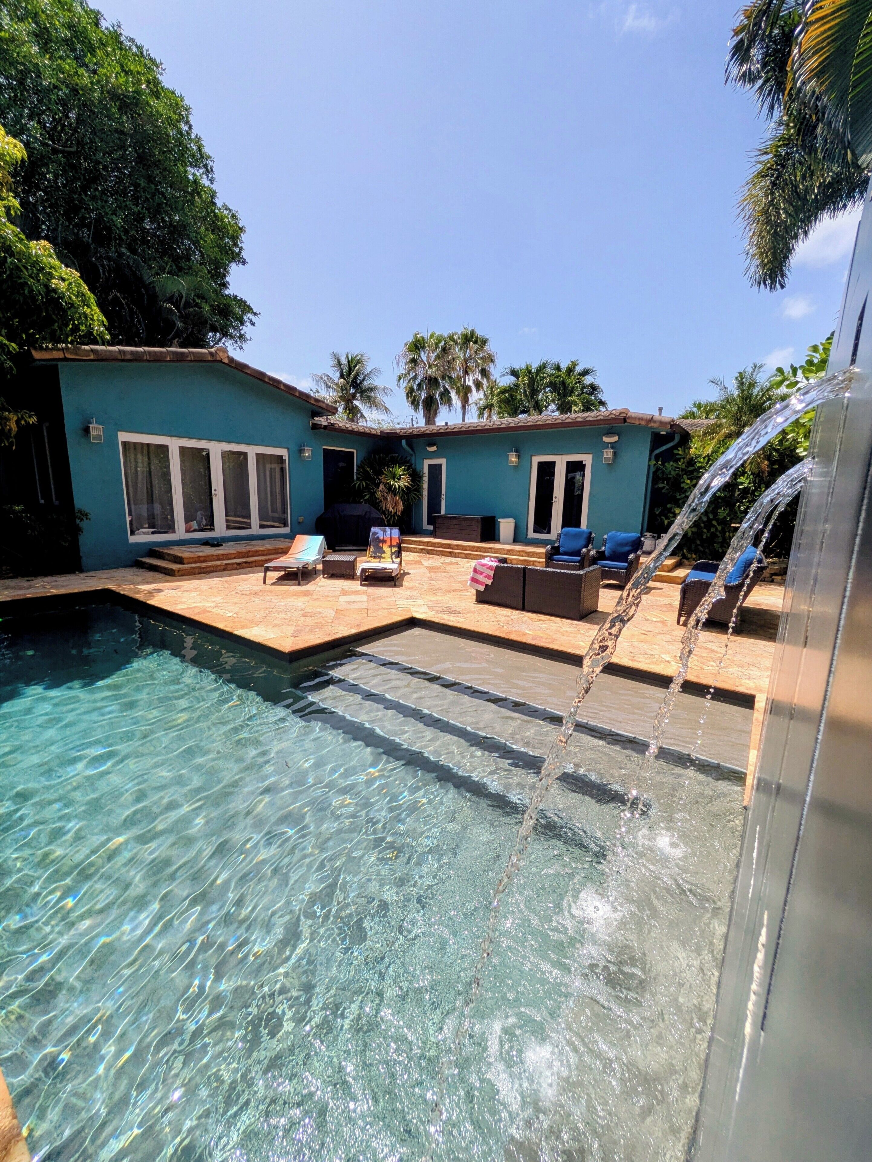 A heated pool