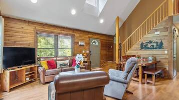 TV, fireplace, foosball, offices