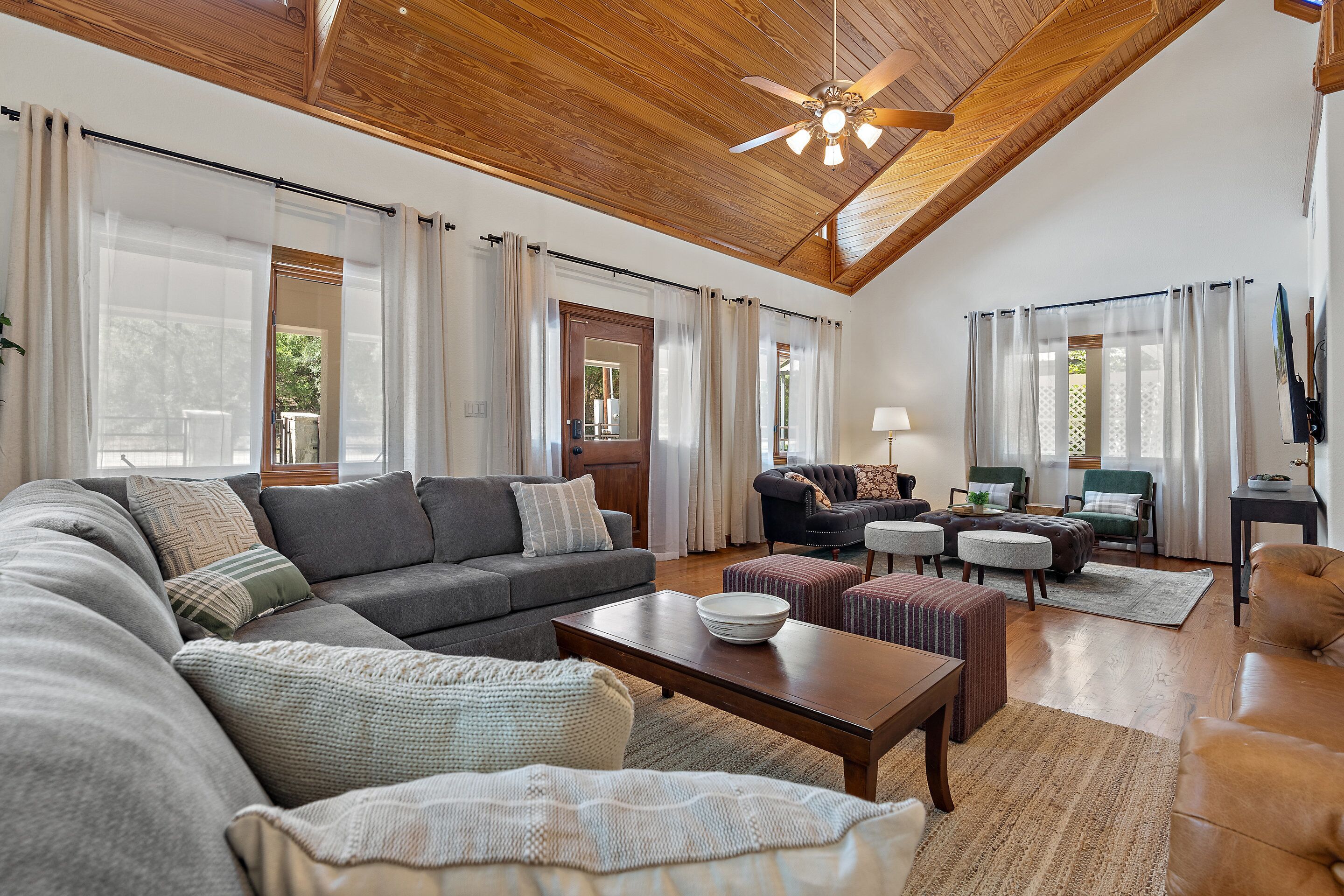 Smart TV, foosball, books