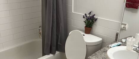 Combined shower/bathtub