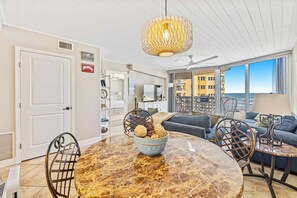 Flat-screen TV - Wait 'n Sea Golden Arms Condo ~ Beachfront ~ Walk to Shopping, Dining & Entertainment!  ~ GA502 (New Smyrna Beach)