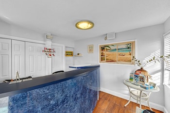 Check-in/check-out kiosk at The Caroline