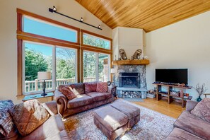 TV, caminetto, lettore DVD