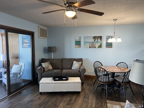 Smart TV, DVD player, books, stereo