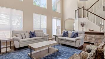 Villa | Living area | Fireplace
