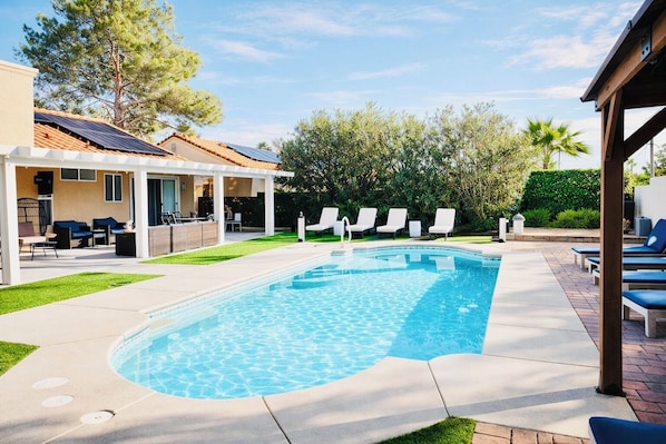 A heated pool