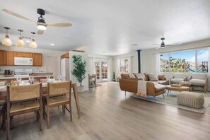 TV, fireplace, offices