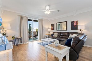 Condo, 2 Bedrooms | Living room - 019 Sandcastle 4D by ACP (Dauphin Island)