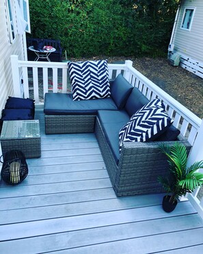 Terrace/patio - Holiday home in St Leonard’s, Dorset. (Saint Leonards)
