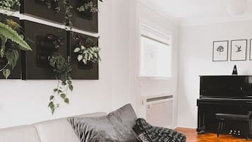 Fireplace, computer monitors, printers