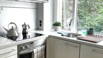 Fridge, oven, stovetop, dishwasher