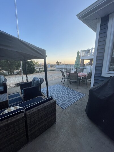 Island beach barrier island house