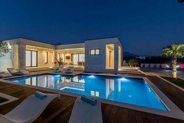A heated pool