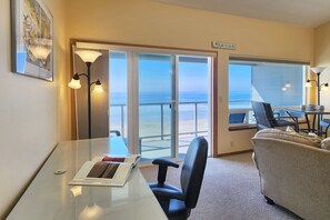 TV, DVD player, books, video library