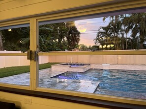 Outdoor pool, a heated pool