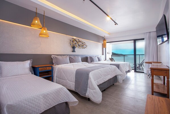 Suite Luxo Frente Mar Plus | Minibar, wifi gratis, ropa de cama