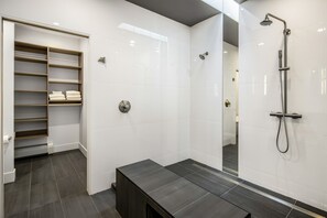 Hair dryer, towels