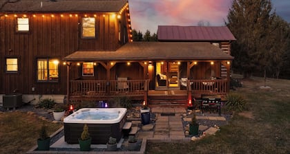 The Royal Cabin | Private Getaway w/ Hot Tub, Game Room, Historic Log Cabin