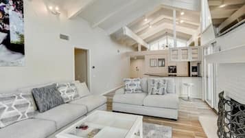 TV, fireplace, offices