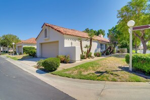 Exterior - Furnished Patio + Pool Access: Palm Desert Home! (Palm Desert)