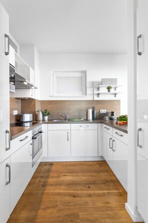 Fridge, oven, stovetop, dishwasher