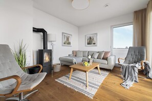 TV, fireplace, stereo - Vacation apartment "Ocean Life" - 3 minutes walk to the beach, fireplace & dog welcome! (Olpenitz)