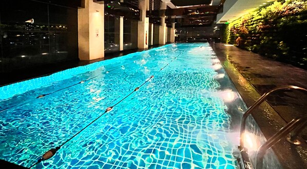 Indoor pool, a heated pool