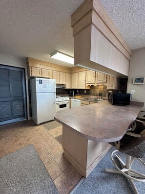 Fridge, microwave - Corner Oceanfront 2BR – Elevated Balcony Views - Cherry Grove - Beachmaster 107 (North Myrtle Beach)