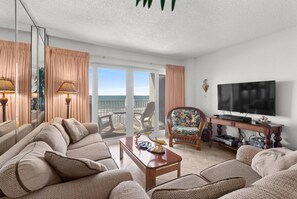 DVD player - Oceanfront 2BR • Balcony off LR & Bedroom • Indoor Pool • Cherry Grove • Carolina Dunes 503 (North Myrtle Beach)
