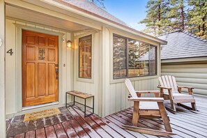 Terrace/patio - Family Escape! Fenced, Game Room & Walk to Oktoberfest (Big Bear City)