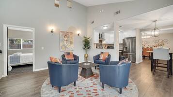 4 bedrooms, iron/ironing board, travel cot, WiFi