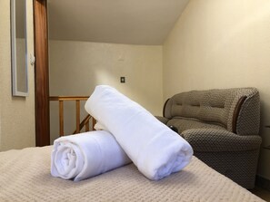 2 slaapkamers, een strijkplank/strijkijzer, reisbedje, gratis wifi