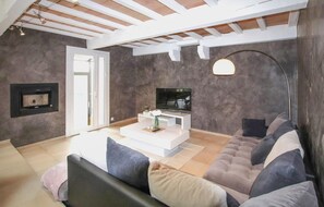TV connectée, cheminée, chaßne hi-fi