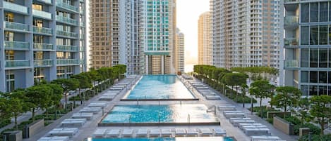 Outdoor pool, a heated pool