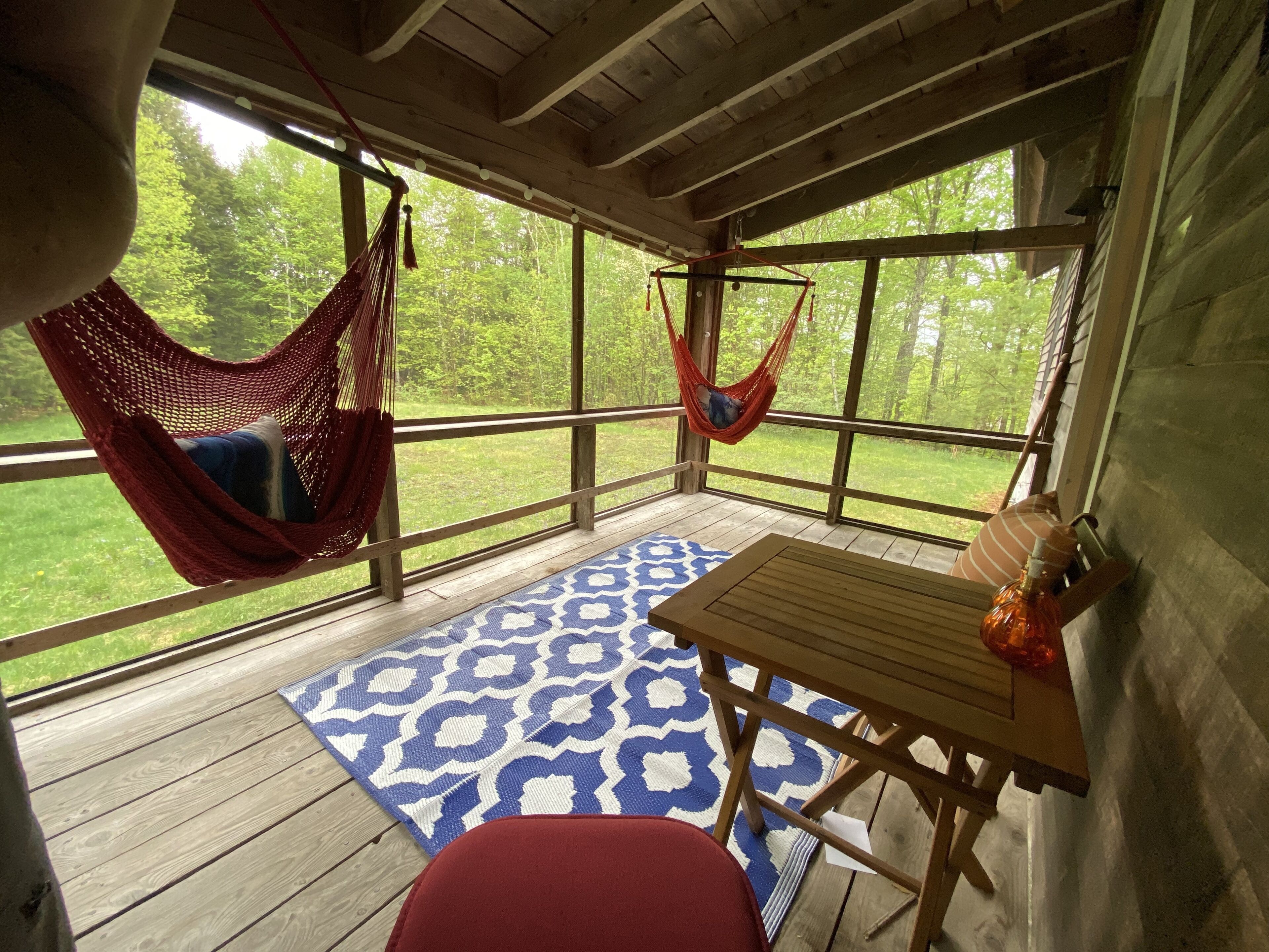 Screened in porch. Best place to have morning coffee during warm months. 