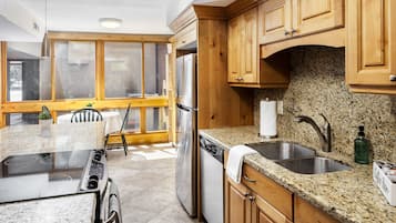 Condo, Multiple Beds, Hot Tub, Mountain View | Private kitchen | Fridge, microwave, oven, stovetop
