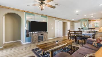 40-inch TV with digital channels, video-game console