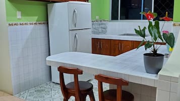 Frigorífico, horno, placa de cocina y cafetera o tetera