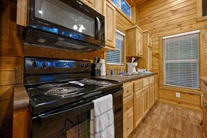 Oven, stovetop, dishwasher, coffee/tea maker