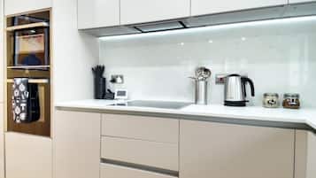 Fridge, oven, dishwasher, electric kettle