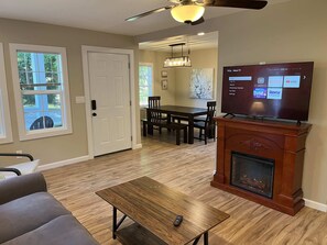 TV, fireplace, offices - Wilson, Two Bedroom House in Historic Loveland (Loveland)