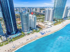 On the beach, sun-loungers, beach towels - Gorgeous Sunny Isles Beach Condo w/Balcony an Ocean View & Direct Beach Access! (Sunny Isles Beach)