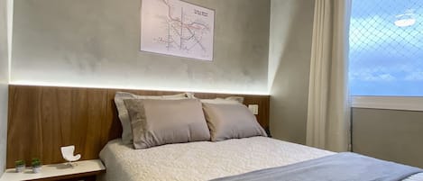 1 slaapkamer, een strijkplank/strijkijzer, gratis wifi, beddengoed