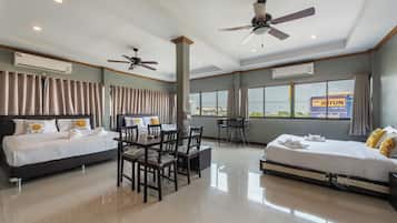 Family Triple Room, Multiple Beds, Non Smoking | Premium bedding, pillowtop beds, blackout drapes, free WiFi